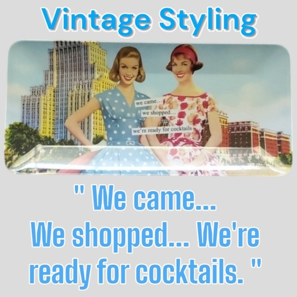 Funny serving Tray Retro Anne‎ Taintor humorous Retro look hostess tray … - Picture 1 of 9